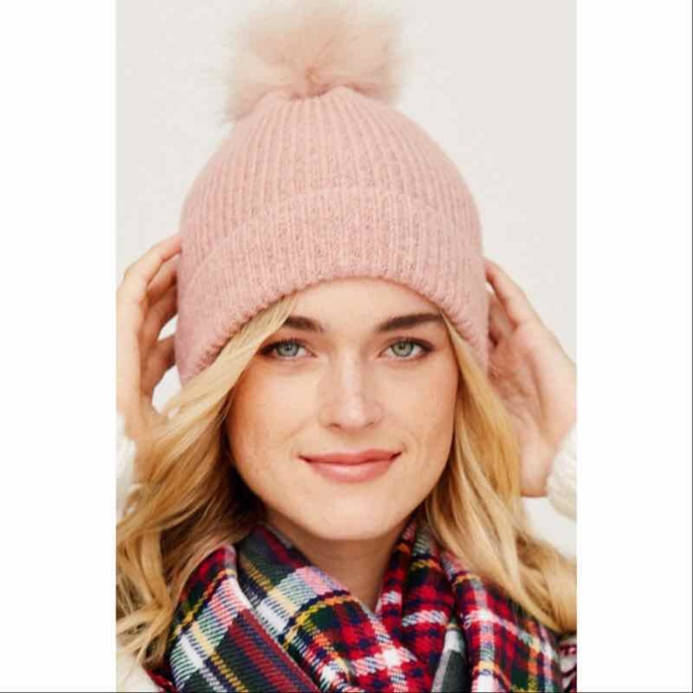 Pom Hat-Pink - Picture 2 of 3